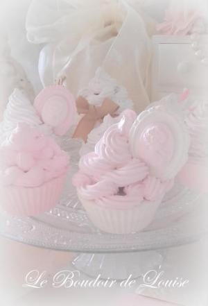Le Boudoir de Louise Gourmandises en plâtre Cupcake Shabby